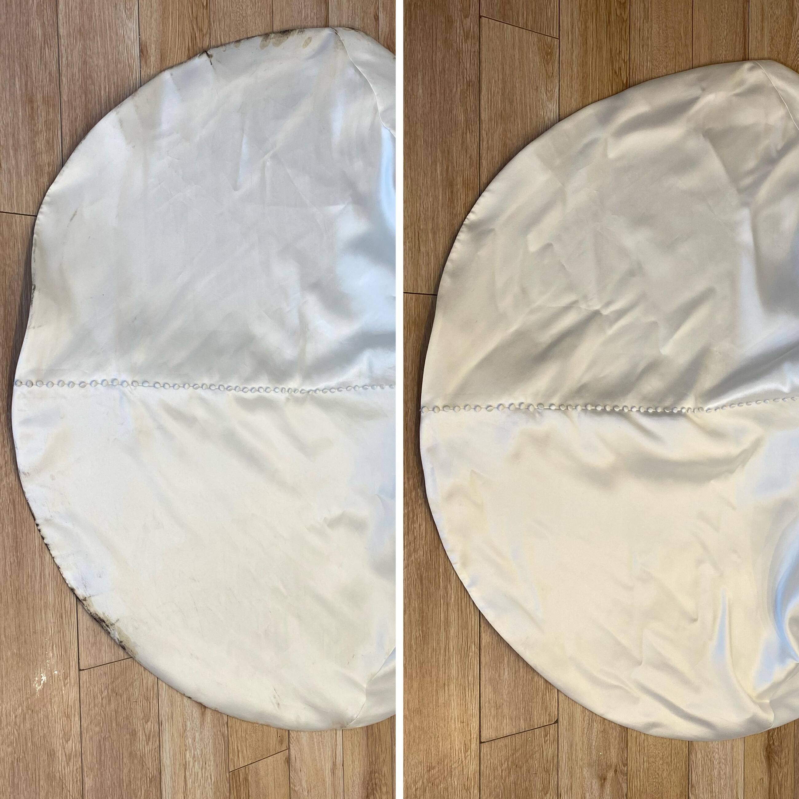 Before and After Cleaned Wedding Dress