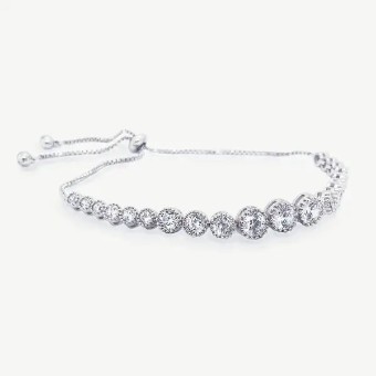 Ivory & co #Marseille rhodium graduating toggle bracelet #2 thumbnail