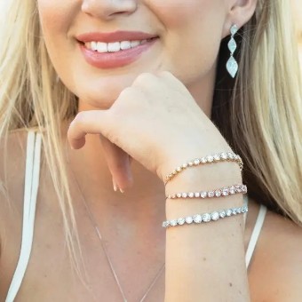 Ivory & co #Marseille rhodium graduating toggle bracelet #1 thumbnail