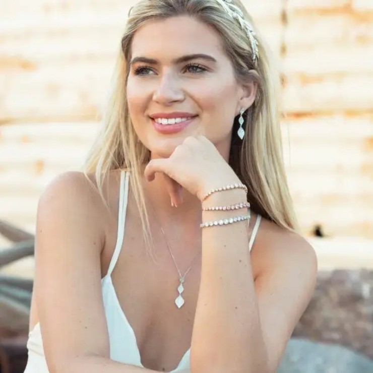 Ivory & co #Marseille rhodium graduating toggle bracelet Default Thumbnail Image