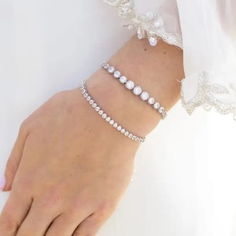 Ivory & co #Marseille rhodium graduating toggle bracelet #3 thumbnail