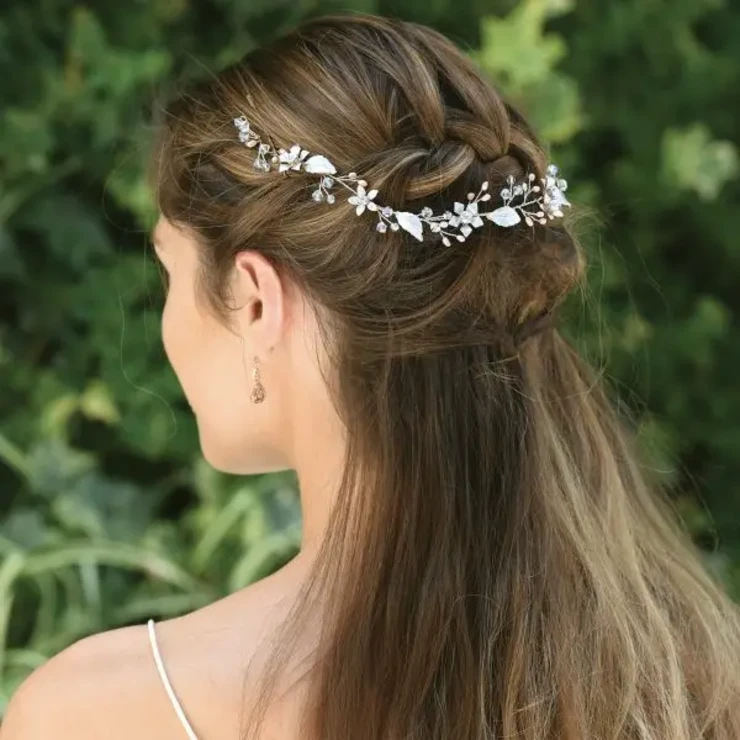 Ivory & co #Mayflower silver bohemian flower hair vine Default Thumbnail Image