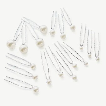 Ivory & co #Pearl silver multi hairpin set #3 thumbnail