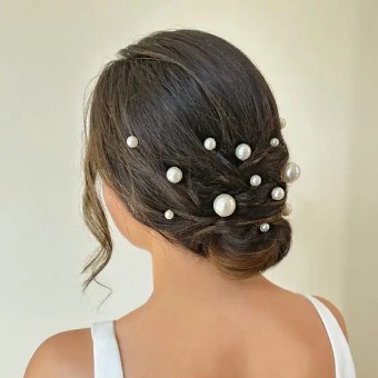 Ivory & co #Pearl silver multi hairpin set #1 thumbnail