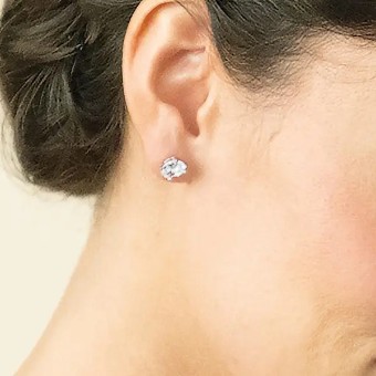 Ivory & co #Rapture rhodium crystal oval cut earrings #4 thumbnail