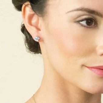 Ivory & co #Rapture rhodium crystal oval cut earrings #2 thumbnail