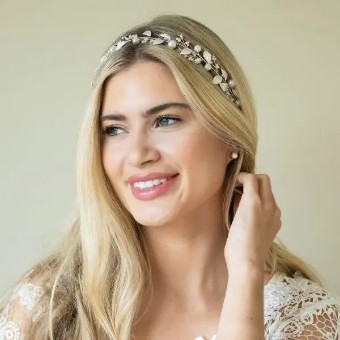 Ivory & co #Skylark silver leafy hairvine #2 thumbnail