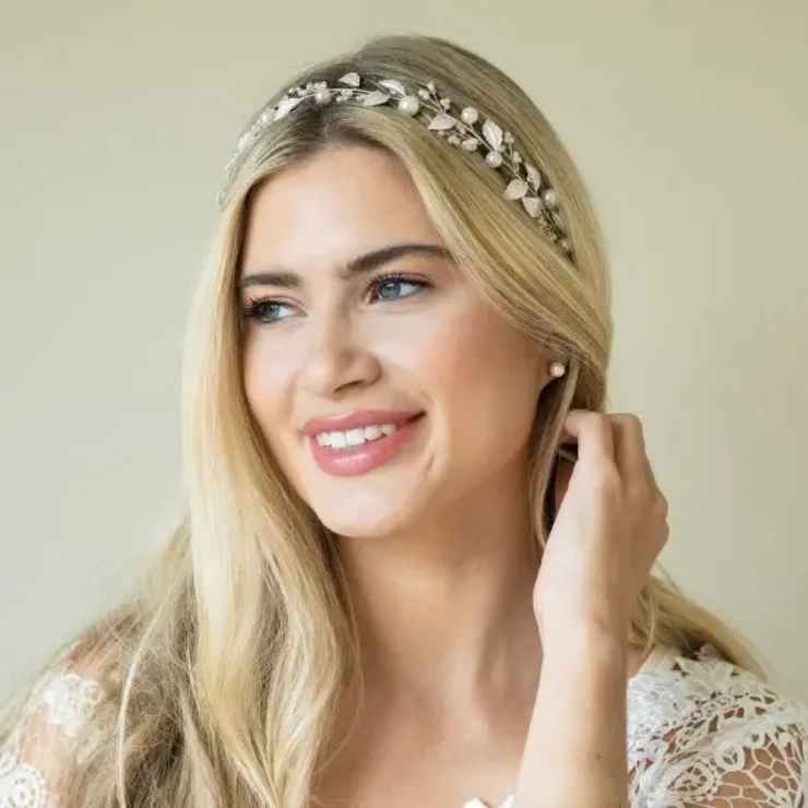 Ivory & co #Skylark silver leafy hairvine Default Thumbnail Image