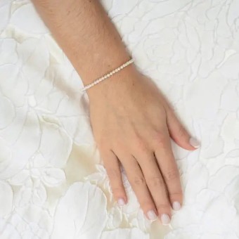 Ivory & co #Zurich rhodium dainty pearl bracelet #3 thumbnail