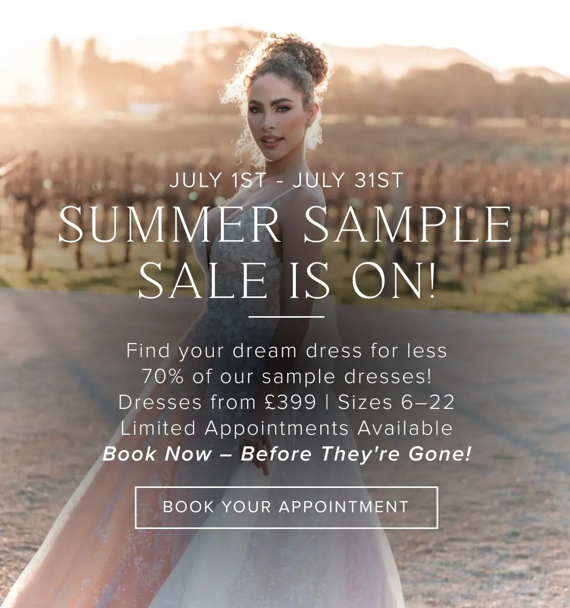 Summer Sample Sale Mobile Banner