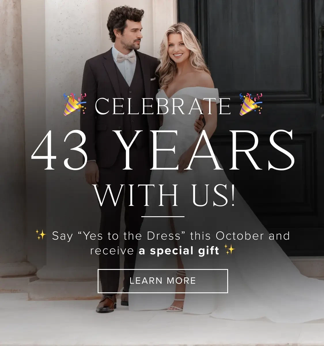 Celebrate 43 Years With Us Mobile Banner