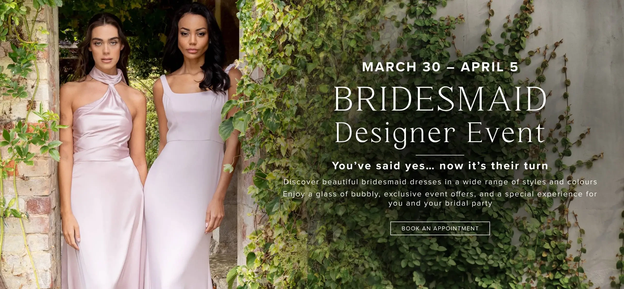 Bridesmaids Designer Event Desktop Banner