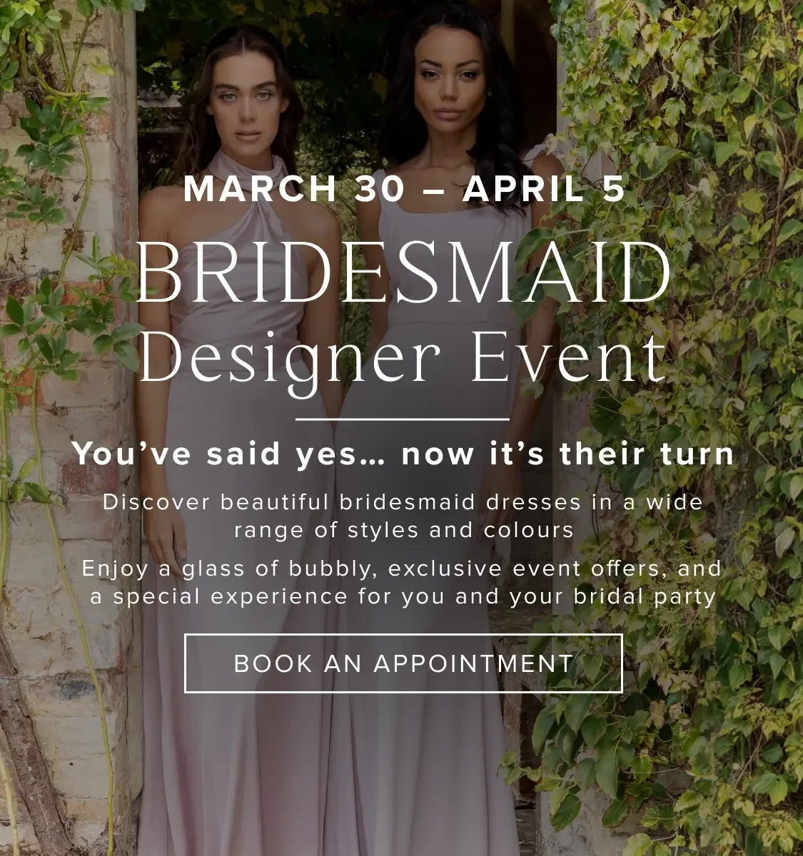 Bridesmaids Designer Event Mobile Banner