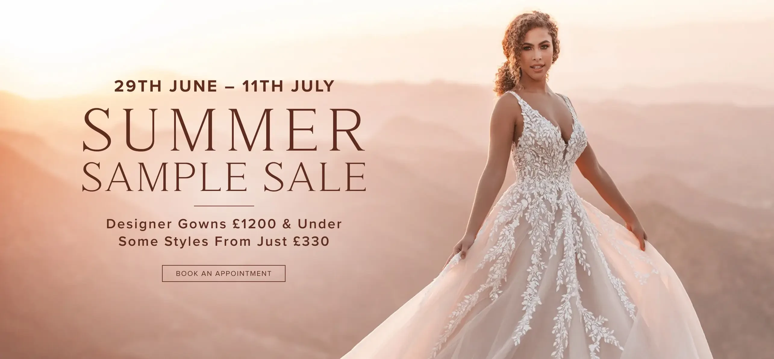 Summer Sample Sale Desktop Banner