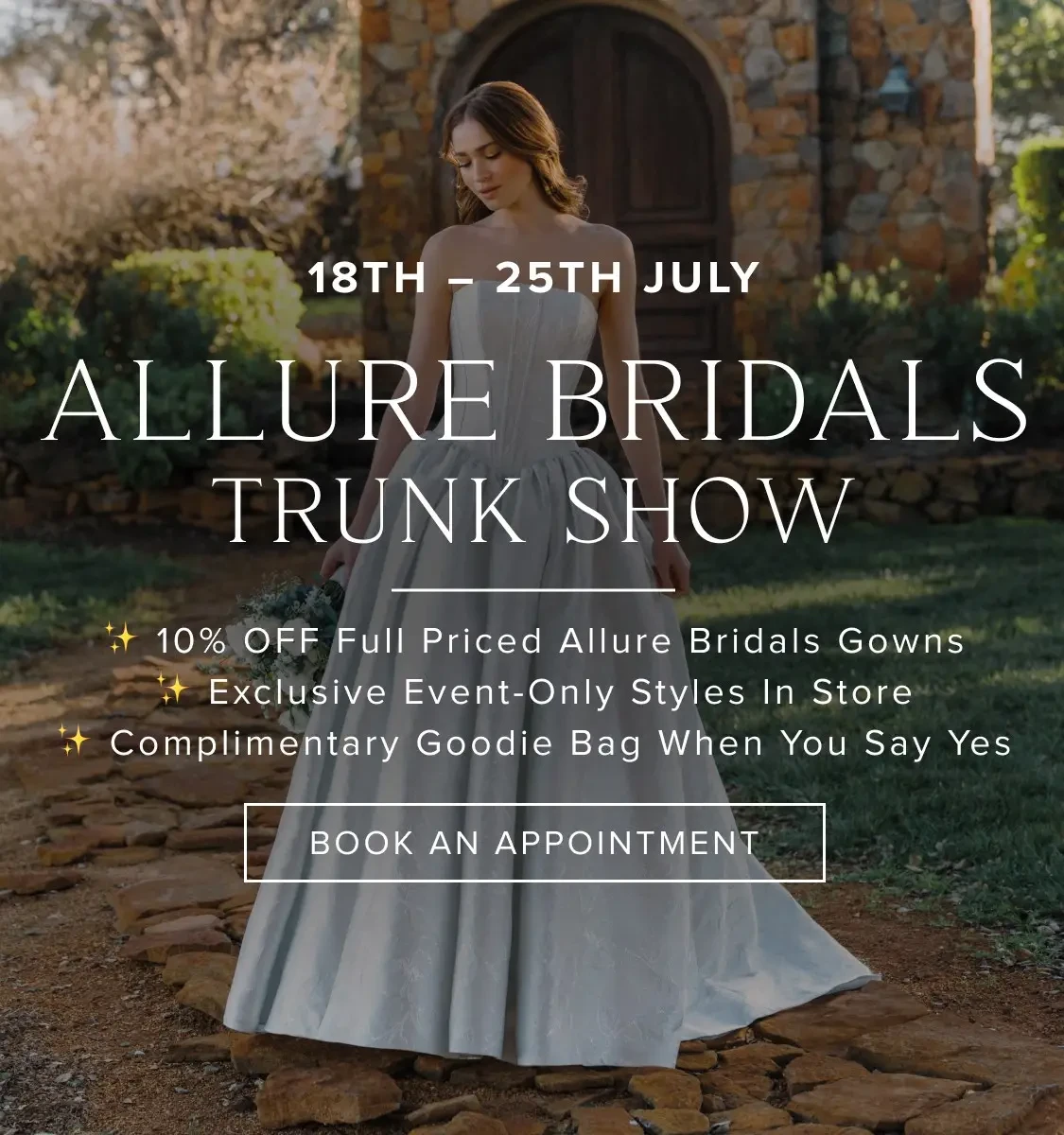 Allure Bridals Trunk Show Mobile Banner